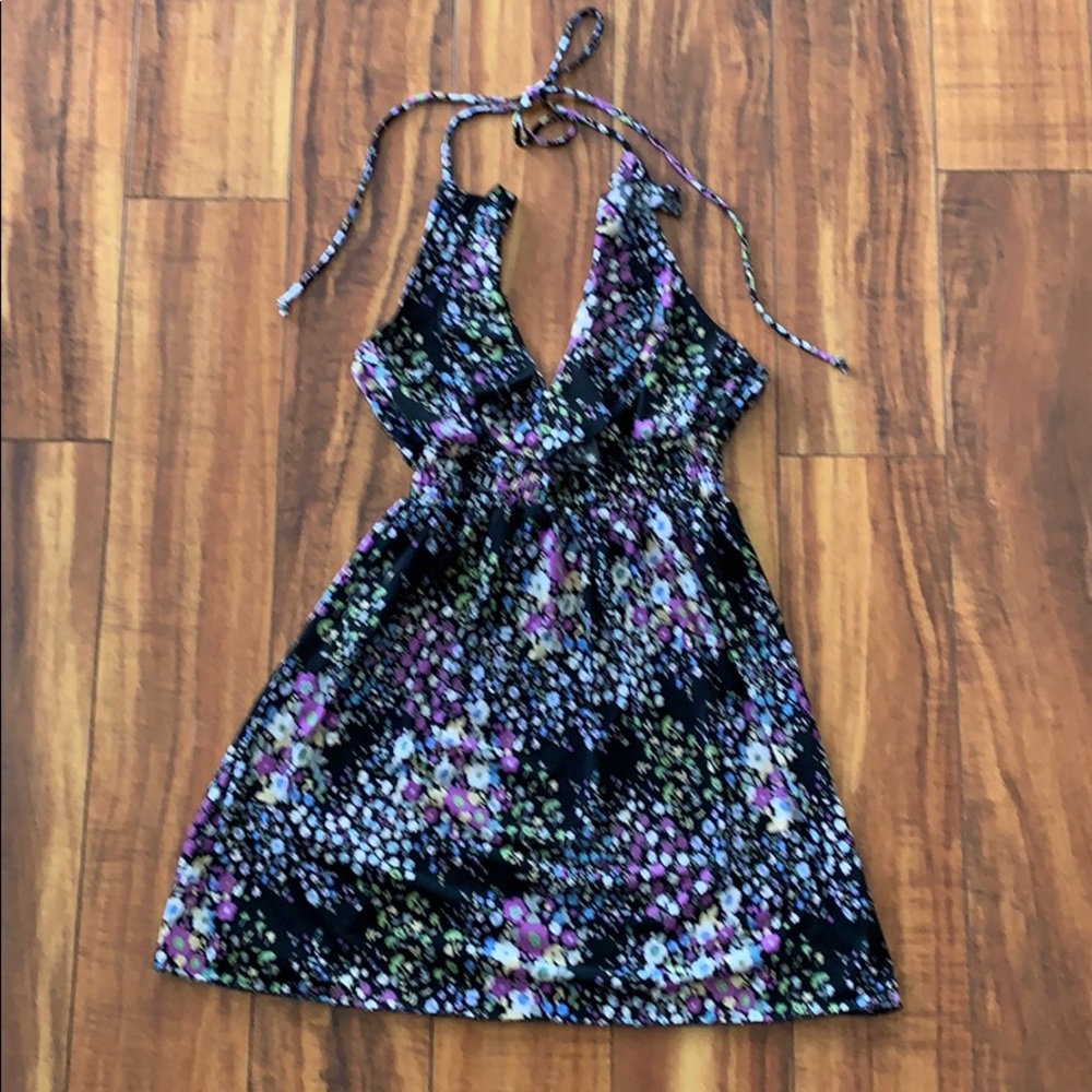 Floral mini halter sundress